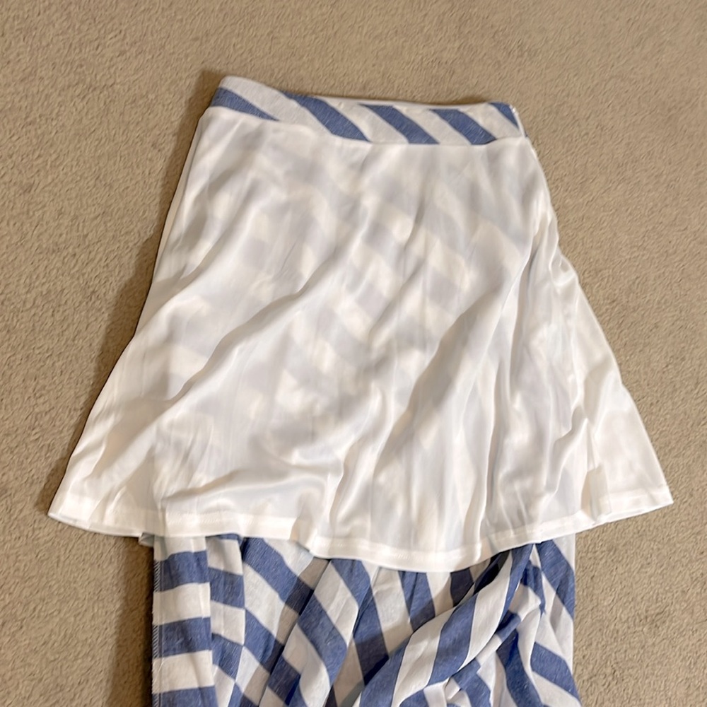 NEW Cosygal Striped High-Low Maxi Dress, Bandage Dress, Backless, Blue/White MED - Picture 11 of 13